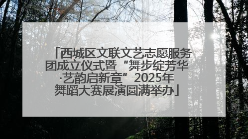 西城区文联文艺志愿服务团成立仪式暨“舞步绽芳华·艺韵启新章”2025年舞蹈大赛展演圆满举办