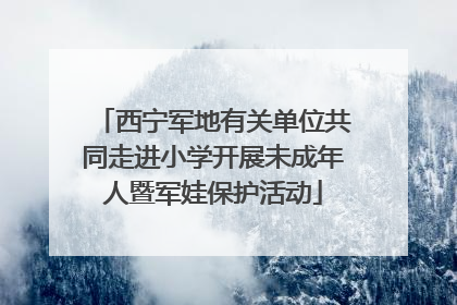 西宁军地有关单位共同走进小学开展未成年人暨军娃保护活动