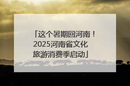 这个暑期回河南！2025河南省文化旅游消费季启动