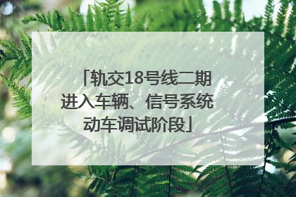 轨交18号线二期进入车辆、信号系统动车调试阶段