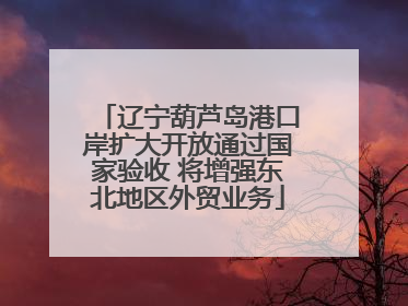 辽宁葫芦岛港口岸扩大开放通过国家验收 将增强东北地区外贸业务