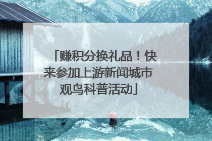 赚积分换礼品！快来参加上游新闻城市观鸟科普活动
