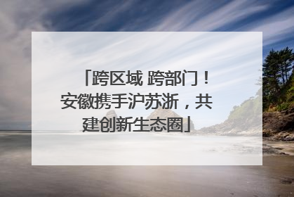 跨区域 跨部门！安徽携手沪苏浙，共建创新生态圈
