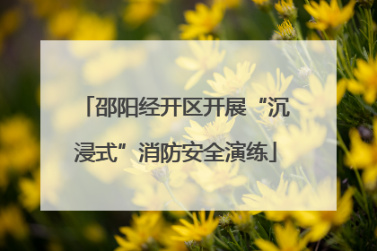 邵阳经开区开展“沉浸式”消防安全演练