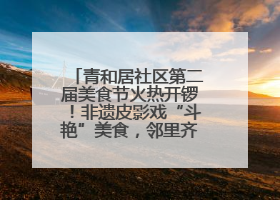 青和居社区第二届美食节火热开锣！非遗皮影戏“斗艳”美食，邻里齐聚“粽”享温情
