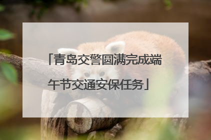 青岛交警圆满完成端午节交通安保任务