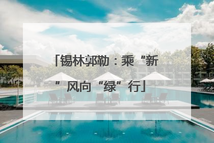 锡林郭勒：乘“新”风向“绿”行