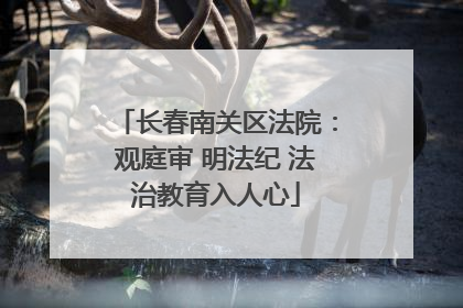 长春南关区法院：观庭审 明法纪 法治教育入人心