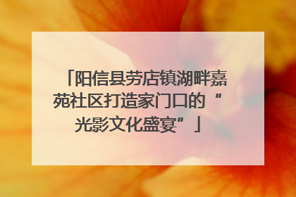阳信县劳店镇湖畔嘉苑社区打造家门口的“光影文化盛宴”