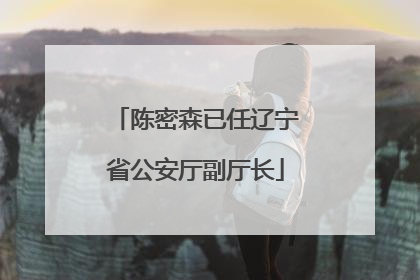 陈密森已任辽宁省公安厅副厅长