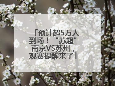 预计超5万人到场！“苏超”南京VS苏州，观赛提醒来了