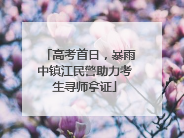 高考首日，暴雨中镇江民警助力考生寻师拿证