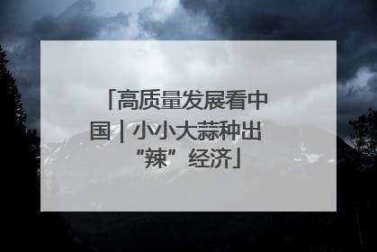高质量发展看中国｜小小大蒜种出“辣”经济