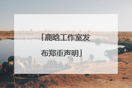 鹿晗工作室发布郑重声明