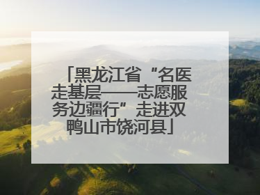 黑龙江省“名医走基层——志愿服务边疆行”走进双鸭山市饶河县