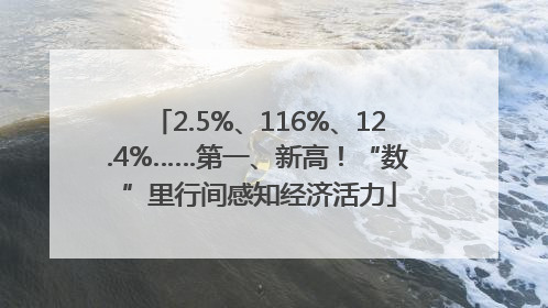 2.5%、116%、12.4%……第一、新高！“数”里行间感知经济活力