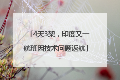 4天3架，印度又一航班因技术问题返航