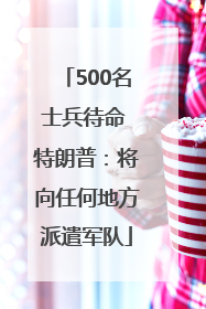 500名士兵待命 特朗普：将向任何地方派遣军队