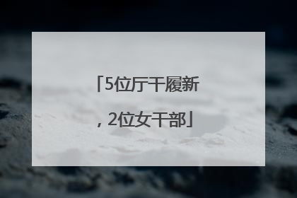 5位厅干履新，2位女干部