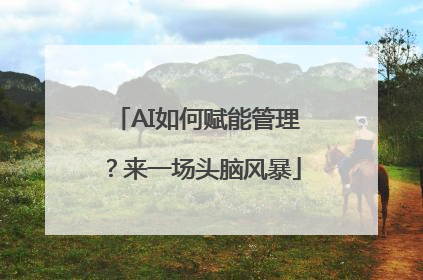 AI如何赋能管理？来一场头脑风暴