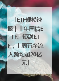 ETF规模速报｜十年国债ETF、短融ETF，上周五净流入额均超20亿元